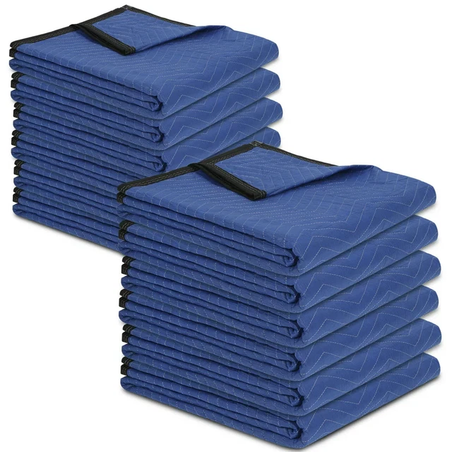 12 Moving Packing Blankets 80X72" 35 Lb Heavy Duty Pads Protecting Furniture
