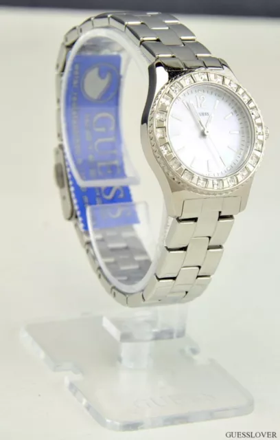 FREE Ship USA Watch GUESS Silver Stainless Steel Waterpro Ladies New G86149L