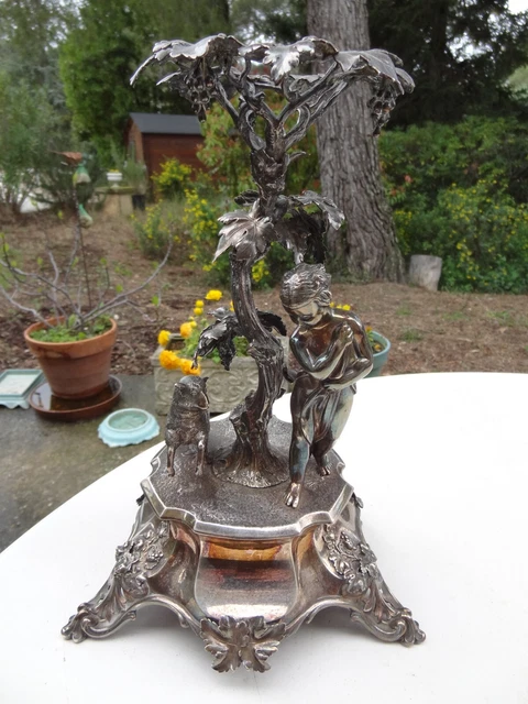 ANCIEN CENTRE DE table en argent Walter John Barnard Angleterre XIX EUR