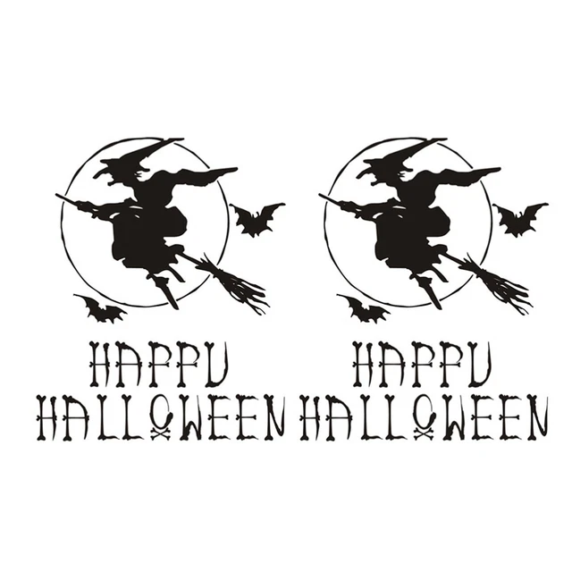 PVC Halloween-Aufkleber Entfernbare Wandaufkleber Wandtattoos Wagen