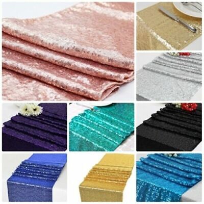 Sequin Table Runner Cover Cloth Mat Sparkly Shiny Bling Wedding Party Decor