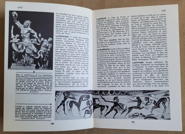DICTIONNAIRE DE LA Mythologie Grecque et Romaine - LAROUSSE(1965) EUR 7
