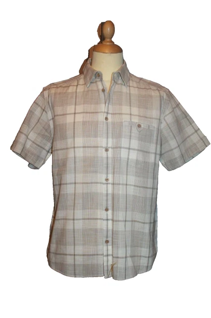Chemise Manches Courtes Armand Thiery Grise à Carreaux - Taille S, Occasion Très Bon état