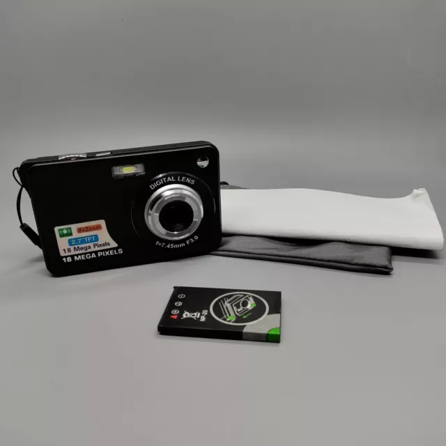 18.0MP Compact Digital Camera Black Tested