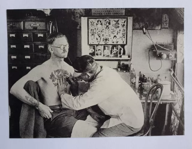 original antigua década de 1930 unk san francisco ben corday flash tatuaje mag foto 3.5x5