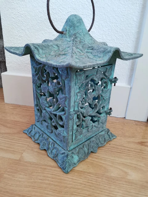 Japanese Lantern Cast Iron In Fantastic Filigree Design