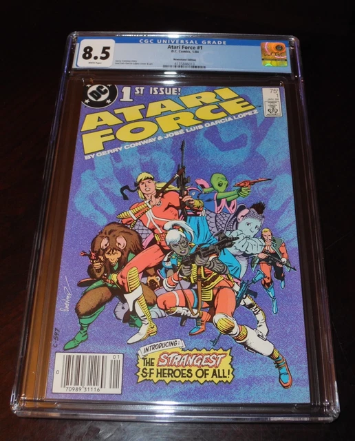 Atari Force #1 CGC 8.5 White Pages D.C. Comics Newsstand Edition January 1984