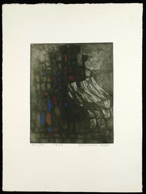 Untitled, 1983. Radierung (handkol.) Hermann OBER (1920-1997 D) handsigniert 2