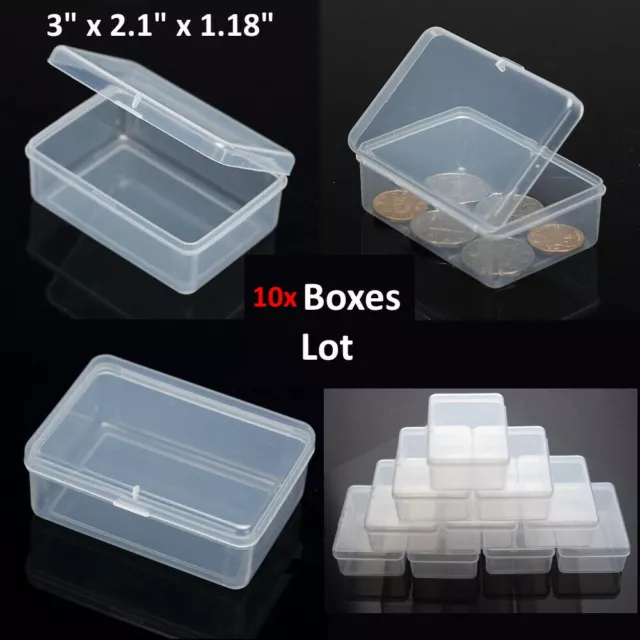 10xPCS Small Plastic Storage Container Boxes Box DIY Coins Screws Jewelry Travel