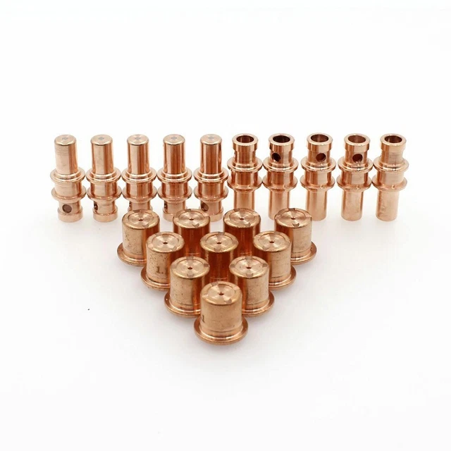 RIVERWELD Kit 20 Pezzi Consumabili Per Torcia Plasma PT-25 – 10 Ugelli 100A + 10 Elettrodi 21595