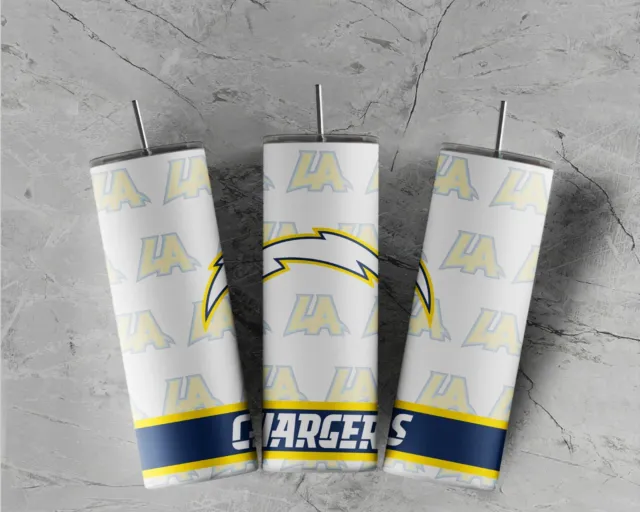 Los Angels Chargers 20 oz hot cold Tumbler Double Walled Game Day