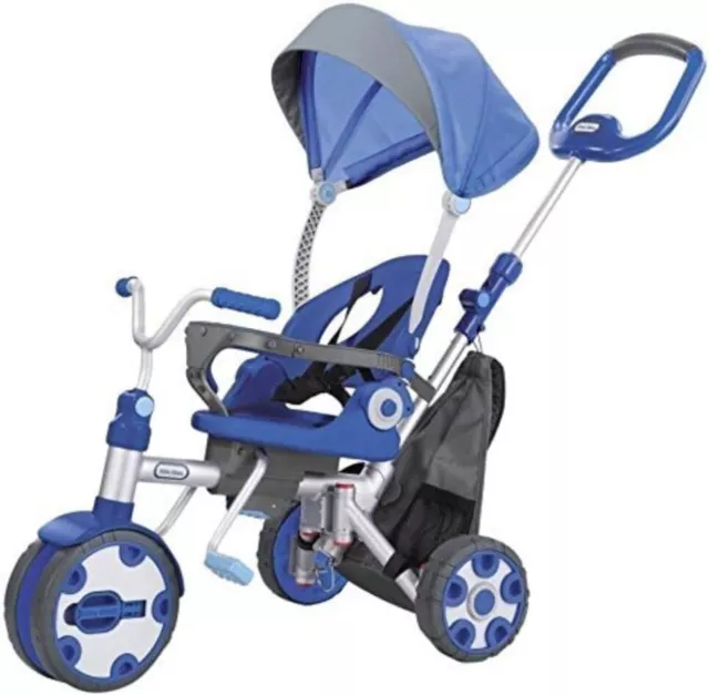 Triciclo Little Tikes 640162 - Trike 4 in 1 Fit n Fold Blu