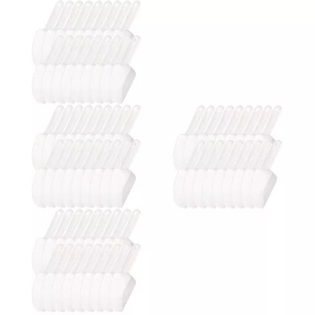 80 piezas Cuchara de hielo de plástico Cuchara de metal de plástico