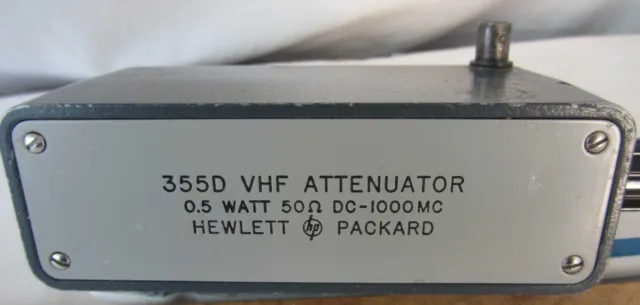 Hewlett Packard 355D VHF Attenuator 0.5W 50 ohm DC-1000 Mhz   ( no S/N)