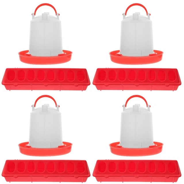 4 ensembles d'alimentables de poulet automatiques d'alimentation en eau de poule