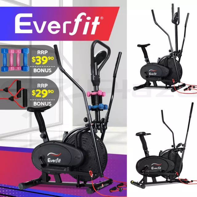 Everfit Elliptical Cross Trainer Exercise Bike Bicycle Home Gym Fitness Training