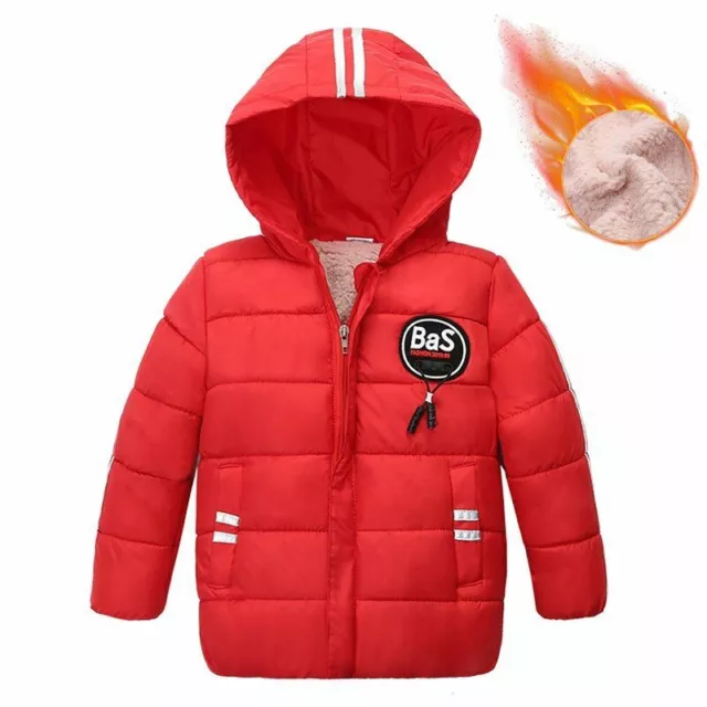 Spesso Cappotto Caldo Invernale Per Ragazzi Bambini con Cappuccio Giacche