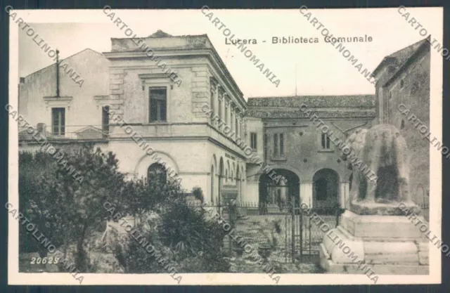 Foggia Lucera Biblioteca Comunale cartolina ZB7020