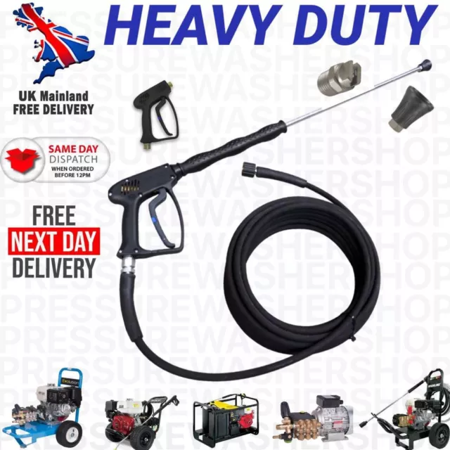 10 METER HEAVY Duty Pressure Washer Steam Cleaner 400 Bar Hose Gun