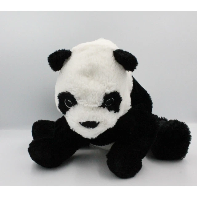 Doudou peluche panda noir blanc IKEA 35 cm - 18235
