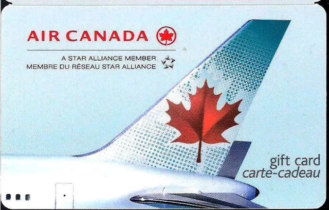 AIR CANADA COLLECTIBLE Gift Card New No Value RECHARGEABLE !