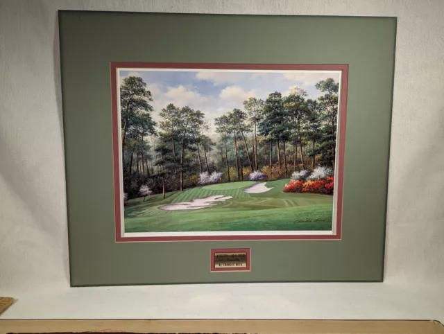 Augusta Golf Course Signed Charles Beck Framed 16x20 ~ 10th Hole The Camellia