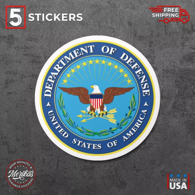 Seal of United States Department of Defence Vinyl Decal, 5 Stickers