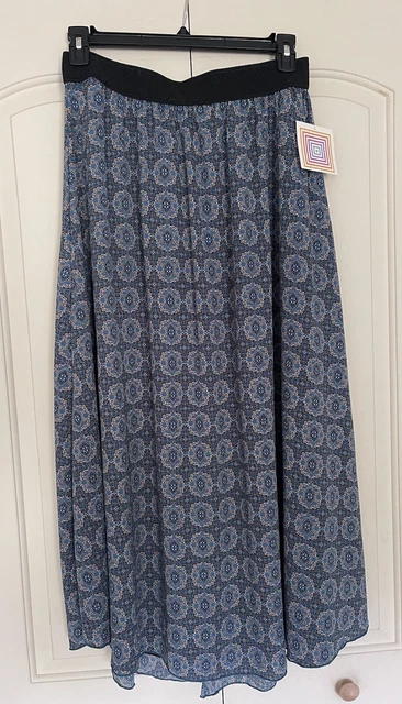Jupe Maxi LuLaRoe Lucy XL - Teal Dentelle Extensible - Neuf Avec étiquettes - Super Douce