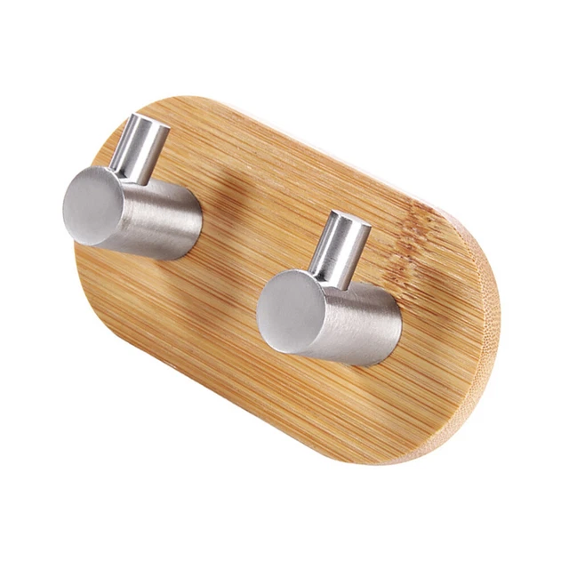 Wall Hanging Hooks Stainless Steel Bamboo Hooks Wall-mounted