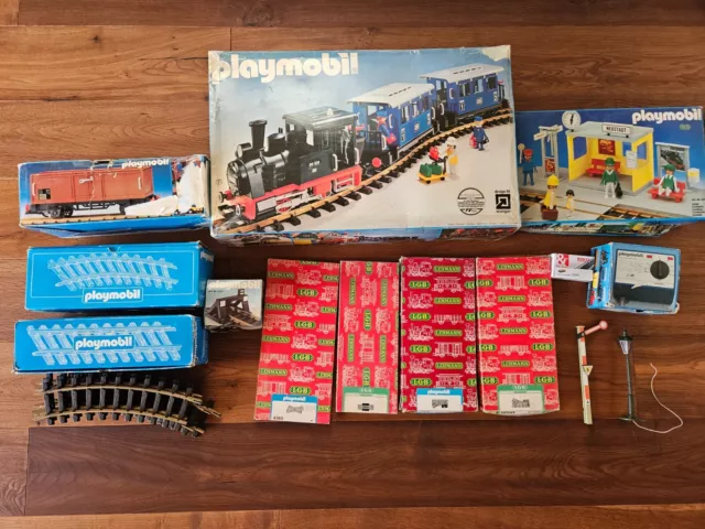 Playmobil Eisenbahn 4000 mit viel Zubehör 4370 4110 4359