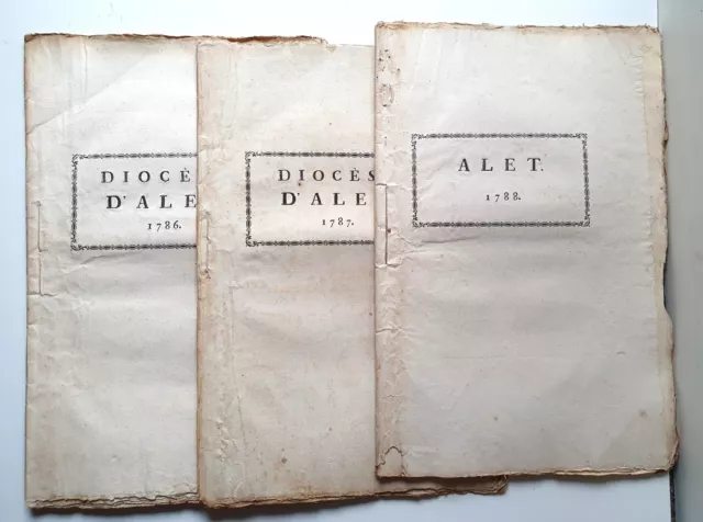 Procès-verbal de l’assemblée de l'assiette du diocèse d'Alet 1786+1787+1788