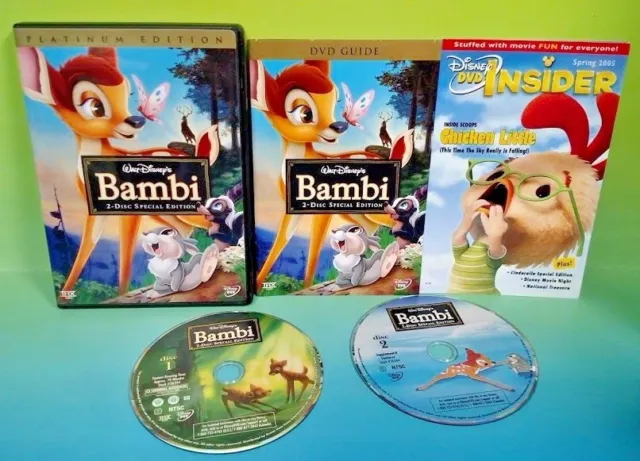 Bambi (DVD, 2005, 2-Disc Set, Special Edition/Platinum Edition) Complete Movie