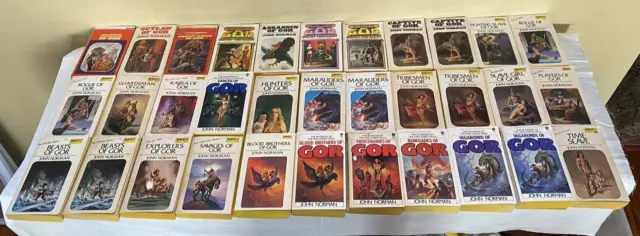 Lot of 33 Vintage GOR Paperbacks John Norman SF DAW Books VG PB 1st Printings