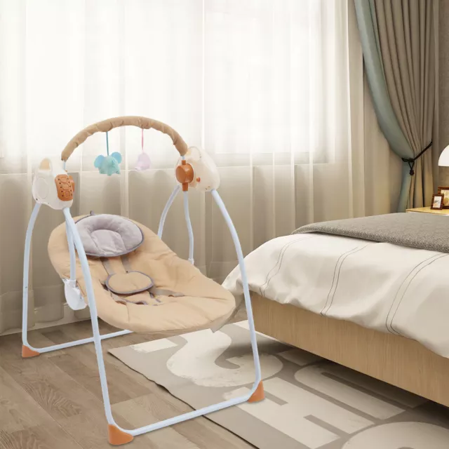 Asiento basculante portátil eléctrico con música silla cuna infantil