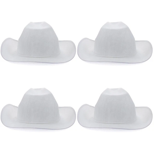 4x Cloth Cowboy Hats Halloween Beach Cowboy Hats For Women Cowboy Party Hats