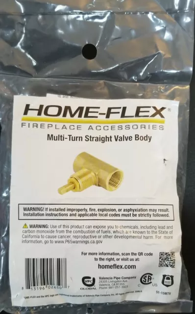 Home Flex 1/5 in. Cuerpo de válvula recta multigiro atornillado de latón