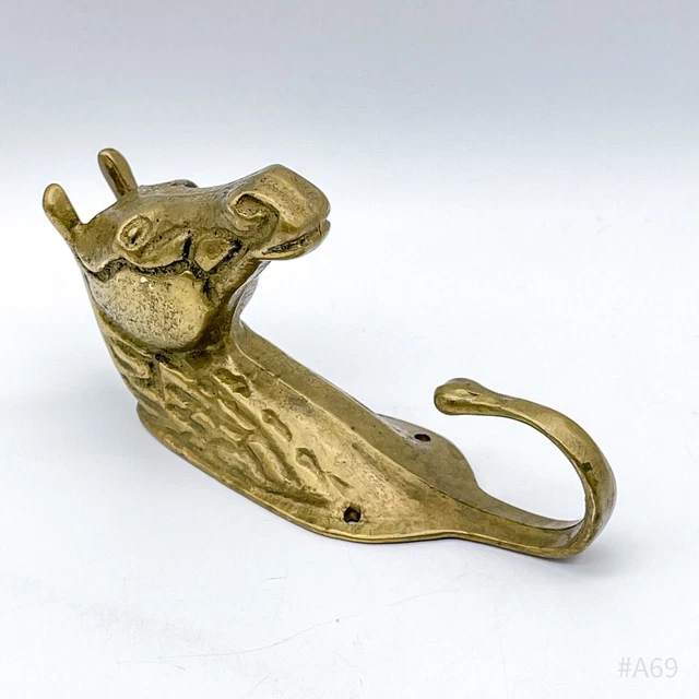 Vintage Brass Horse Head Coat Hooks, Coat Hook, Wall Hook Solid 12cm 9