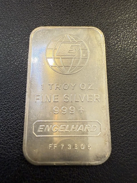 999ファインシルバー 1トロイオンス 銀バー 1981年 Silver 1 oz Engelhard Bar - Random Design (our choice)