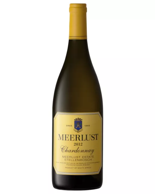 Meerlust Chardonnay 2012 case of 6 Dry White Wine 750mL Western Cape