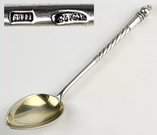 Coffee Spoon Teaspoon Spoon Russia 84 Zolotniki Silver Um 1900 A19
