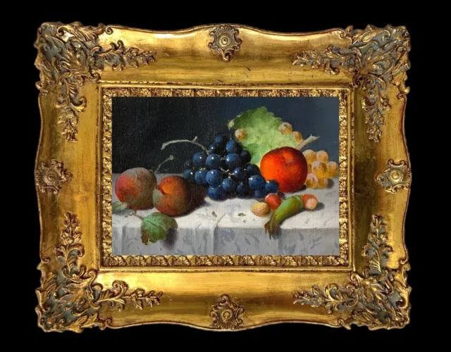 Original Oil Painting On Canvas Grapes By Kayvon Esmaeilou