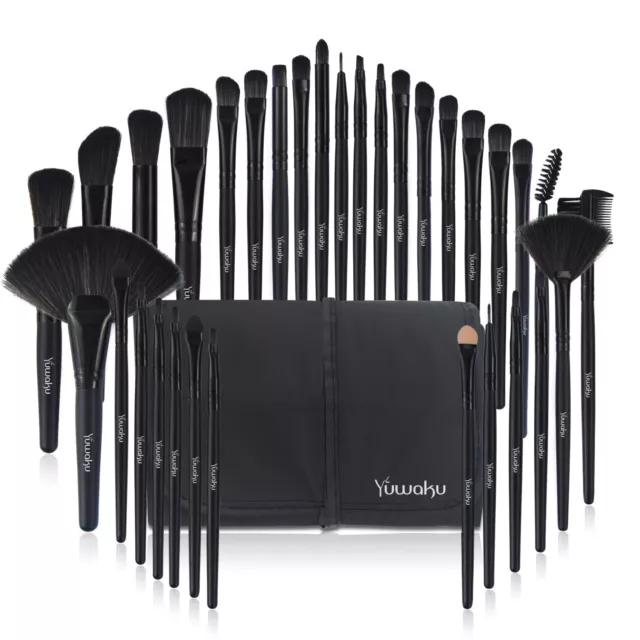 Professional Make up Brushes Set Cosmetic Tool Kabuki Kit +Luxury Bag New