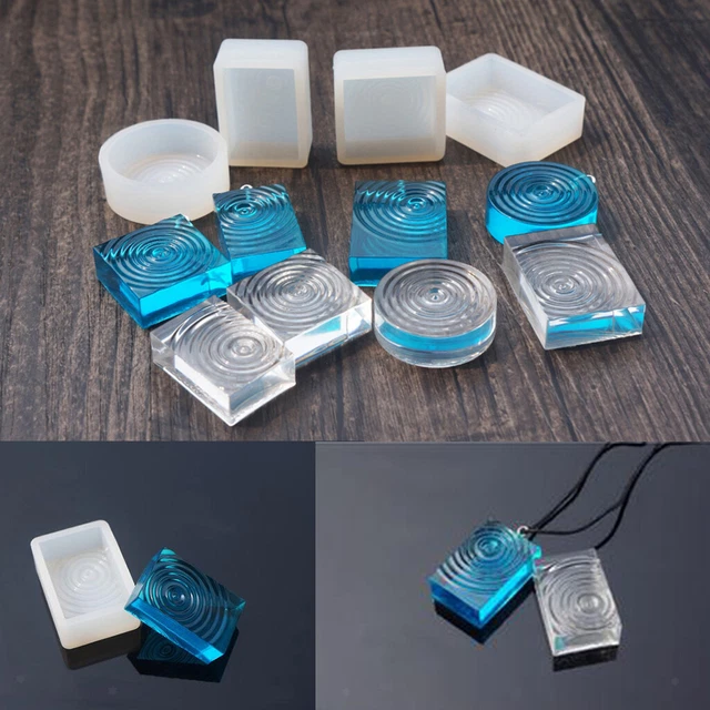 DIY Water Wave Silicone Mold Crystal Jewelry Pendant Resin Mould Craft Tools