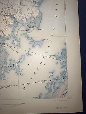 1901 USGS topo map Snow Hill Quadrangle Maryland Stockton Greenbackville 2