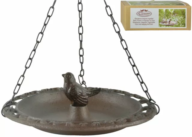 Esschert Design hängende Vogeltränke Futterschale in Geschenkbox 23,3x23,3x8cm