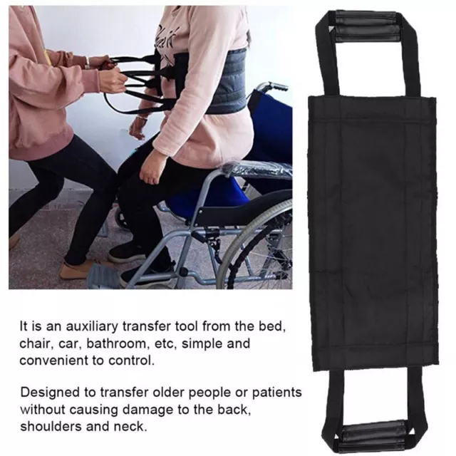 Patient Elderly Transfer Moving Belt Wheelchair Bed Nursing Health Care Supp-7H