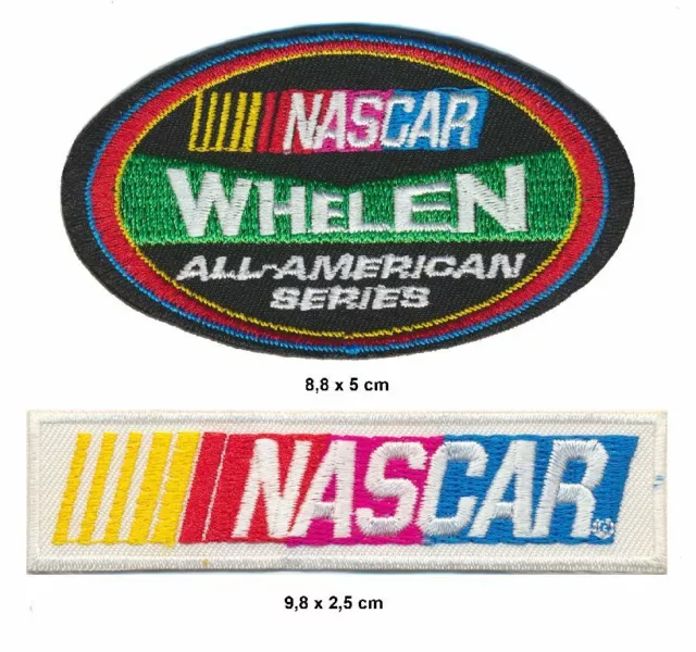 NASCAR AufnäherPatches Bügelbild 2 Stück Auto cars Motorsport Rennsport USA