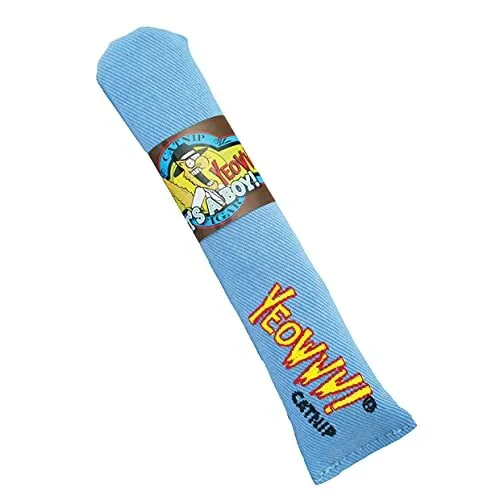 Yeowww Cigar Singles Jouet avec Cataire pour Chat Bleu