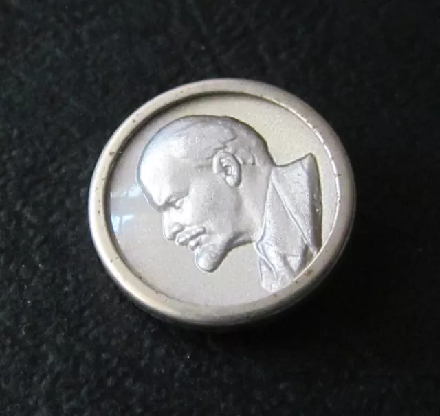 LENIN LENINE communist silver badge pin Soviet USSR russia russie 1970