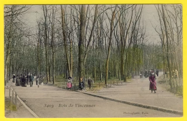 cpa 75 - PARIS (12th stop) Animation Walkers in the WOOD of VINCENNES